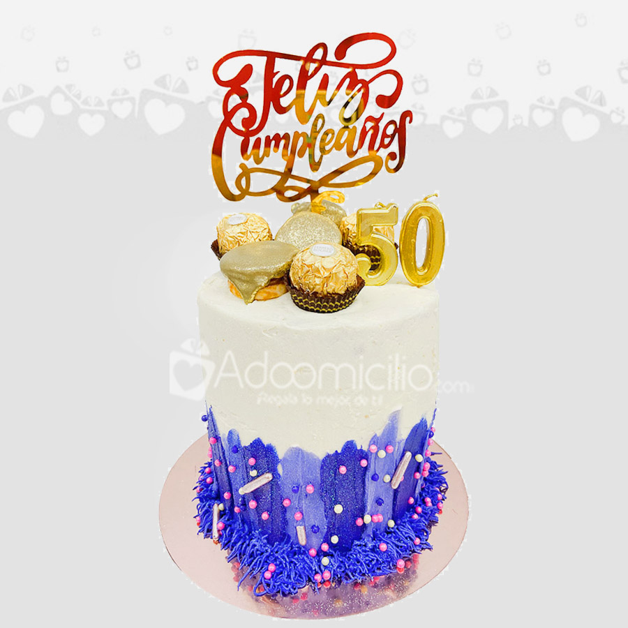 Torta Purple Cumpleaños a Domicilio Cali Para 10 Personas Pedido Solicitado Con 4 Días De Anticipación  