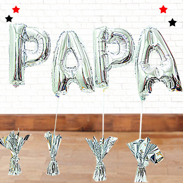 Regalos día del Padre Globos GRANDE PAPA Inflados con Aire Metalizados precio por unidad