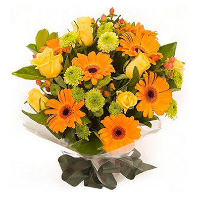 Hand bouquet gerberas