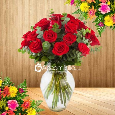 Arreglos florales Cali Jarron de 12 Rosas