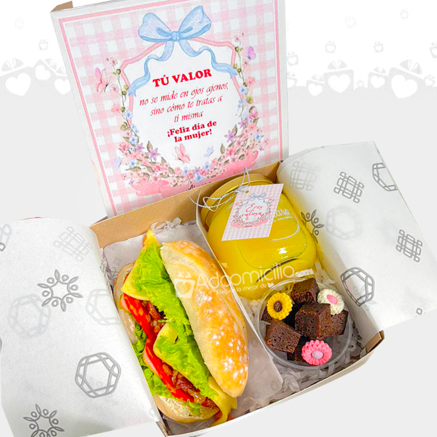 Desayunito Sorpresa En Caja Para El Día De La Mujer A Domicilio En Medellín Pedido Con Un Día De Anticipación 