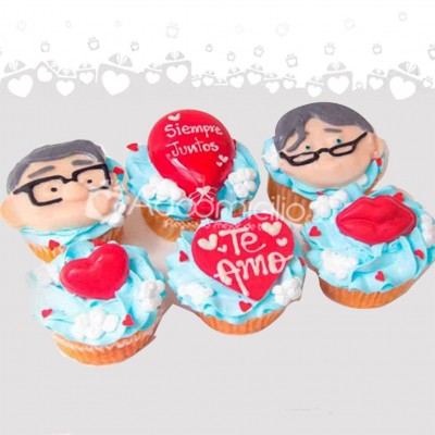 Regalos amor y amistad Medellín Cupcakes x 6 Unds Viejitos Up