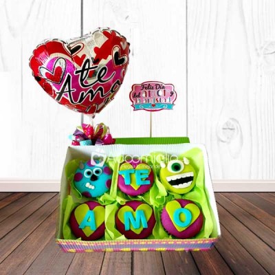 Caja de regalo x 6 Cupcakes mas globo  a domicilio en Popayan