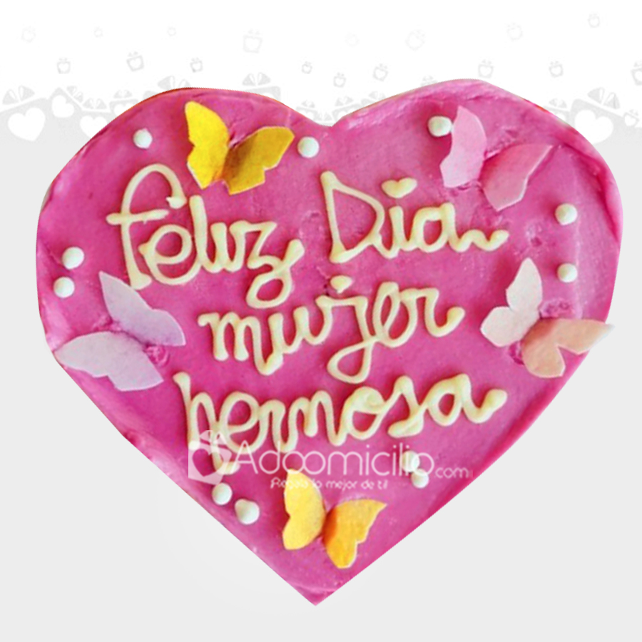 Torta forma de corazón día de la mujer a domicilio Cali pedido con 1 día de anticipación 