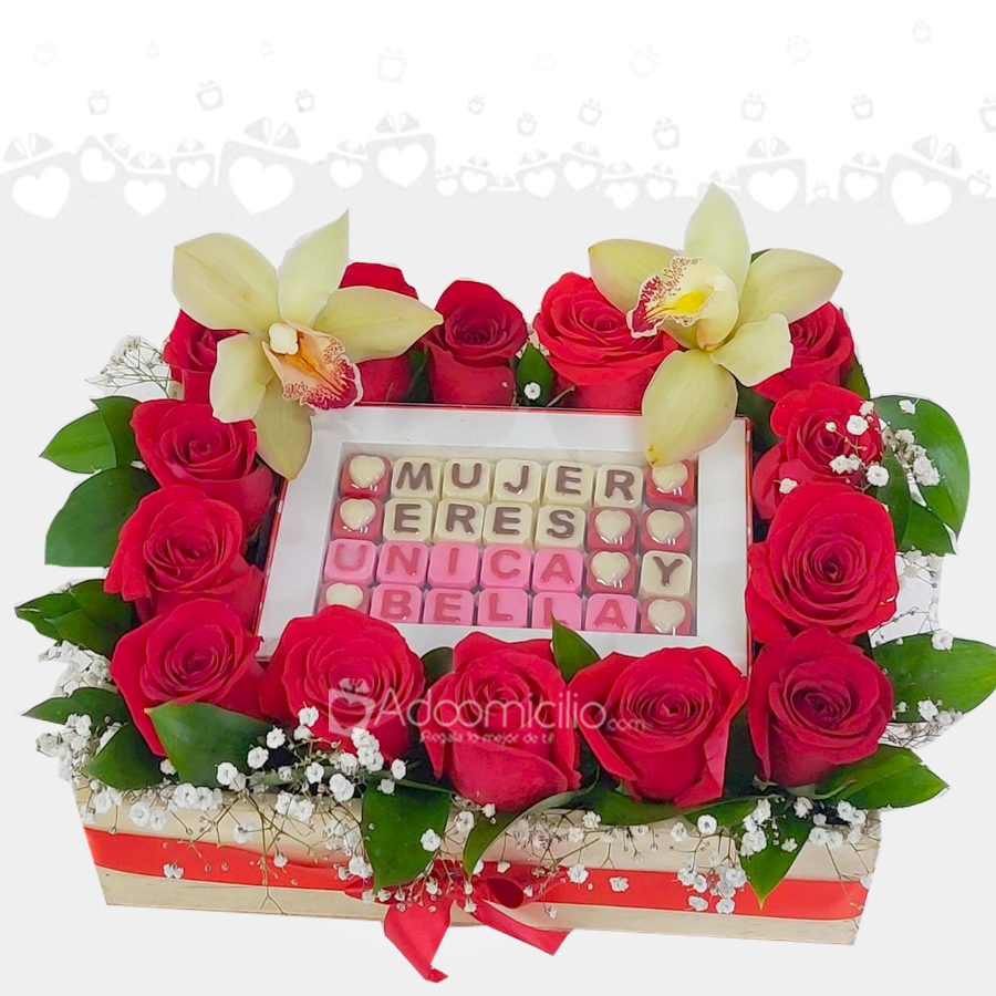 Regalo Para El Día De La Mujer Con Rosas Y Chocolates A Domicilio En Bogotá 