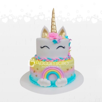 Torta Unicornio Tortas Personalizadas A Domicilio En Pereira Pastel De Una Libra Pedido Con Dos Dias De Anticipación