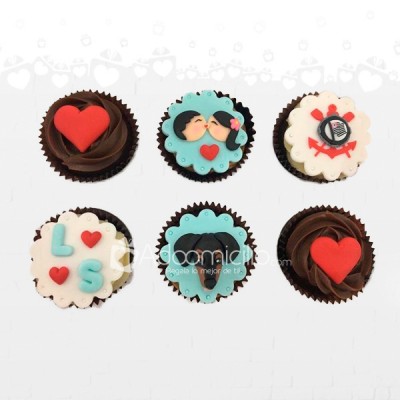 Tú Y Yo Cupcakes x 6 Regalo Amor Y Amistad A Domicilio En Cartagena