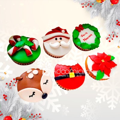 Regalos Para Navidad Cupcakes x 6 A Domicilio En Cartagena Pedido Con Un Dia De Anticipación