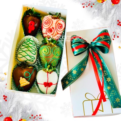 Fresas Navideñas X6 A Domicilio En Armenia Pedido Con Un Día De Anticipación 