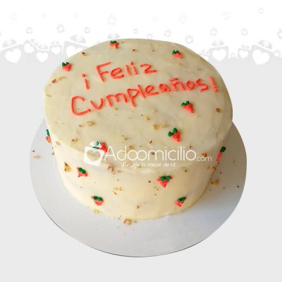 Pastel de cumpleaños zanahoria 10 a 12 porciones pedido con un día anticipado mexico 