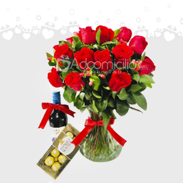 Solo Tu Florero de Cristal de rosas Regalo de san valentin