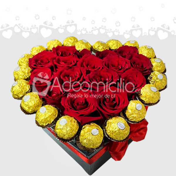 Regalo Para El Día De La Madre Corazón De Rosas Y Chocolates A Domicilio En Cali 