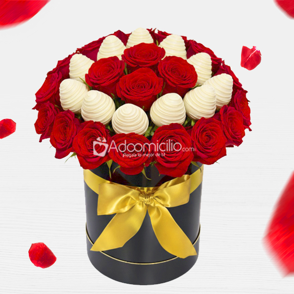 Fresas Con Chocolate Y Rosas Para San Valentín A Domicilio En Barranquilla Pedido Con Un Día De Anticipación